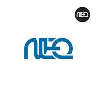 brev neq monogram logotyp design vektor