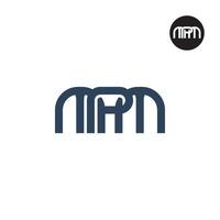 Brief MPM Monogramm Logo Design vektor