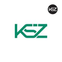 ksz Logo Brief Monogramm Design vektor