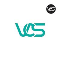 vcs Logo Brief Monogramm Design vektor