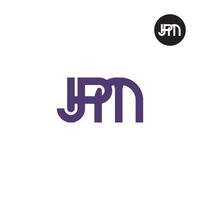 jpm Logo Brief Monogramm Design vektor