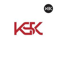 ksk Logo Brief Monogramm Design vektor