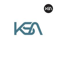 ksa Logo Brief Monogramm Design vektor