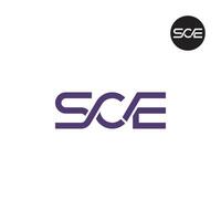 brev sce monogram logotyp design vektor