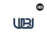 wbj Logo Brief Monogramm Design vektor