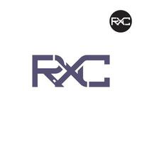 rxc Logo Brief Monogramm Design vektor