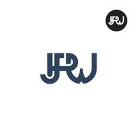 jpw Logo Brief Monogramm Design vektor