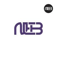 brev neb monogram logotyp design vektor
