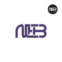 Brief neb Monogramm Logo Design vektor