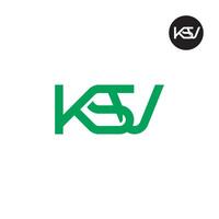 ksv logotyp brev monogram design vektor