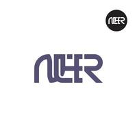 Brief ner Monogramm Logo Design vektor