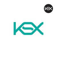 ksx Logo Brief Monogramm Design vektor