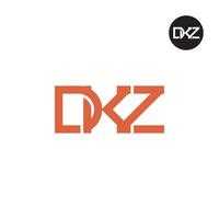 brev dkz monogram logotyp design vektor