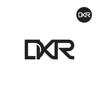 brev dkr monogram logotyp design vektor