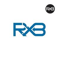 rxb Logo Brief Monogramm Design vektor