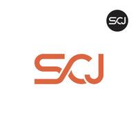 Brief scj Monogramm Logo Design vektor