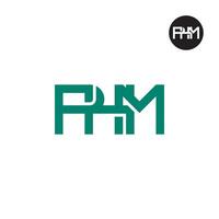 Brief phm Monogramm Logo Design vektor