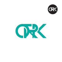 Brief Ork Monogramm Logo Design vektor