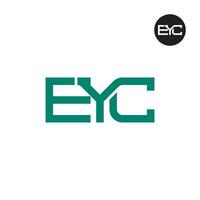 eyc Logo Brief Monogramm Design vektor
