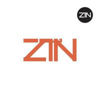 ztn Logo Brief Monogramm Design vektor