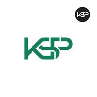 ksp Logo Brief Monogramm Design vektor