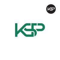 ksp logotyp brev monogram design vektor