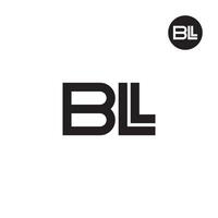 Brief bll Monogramm Logo Design vektor