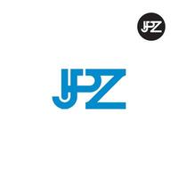 jpz Logo Brief Monogramm Design vektor