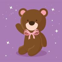 niedliche Teddybär isolierte Symbol vektor