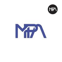 Brief mpa Monogramm Logo Design vektor