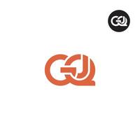 gqj Logo Brief Monogramm Design vektor