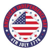 glücklich amerikanisch Unabhängigkeit Tag, das 4 .. von Juli National Urlaub. Illustration mit das amerikanisch Flagge. vektor