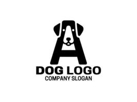 Brief ein Hund Logo Vorlage vektor