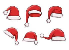 Santa hatt vektor design illustration isolerad på vit bakgrund