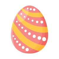 eben Ostern Ei auf Weiß Hintergrund vektor