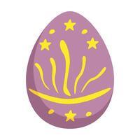 eben Ostern Ei auf Weiß Hintergrund vektor