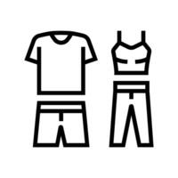 Activewear Kleidung Linie Symbol Illustration vektor