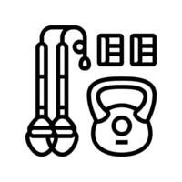 Ausbildung Ausrüstung Kleidung Linie Symbol Illustration vektor