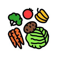 färsk vegetabiliska Färg ikon illustration vektor