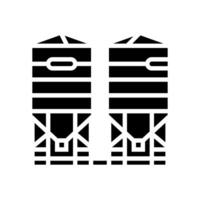silo gödselmedel glyf ikon illustration vektor