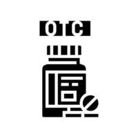 Über Zähler otc Medikamente Glyphe Symbol Illustration vektor