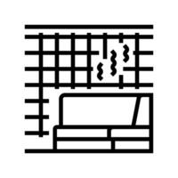 Dampf Zimmer Linie Symbol Illustration vektor