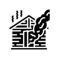 finnisch Sauna Glyphe Symbol Illustration vektor