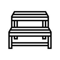 Bank Sauna Linie Symbol Illustration vektor