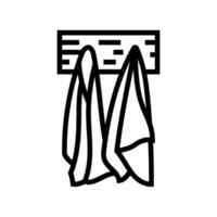 Handtuch Sauna Linie Symbol Illustration vektor