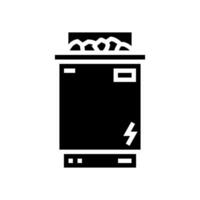 elektrisch Sauna Glyphe Symbol Illustration vektor