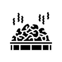 Felsen Sauna Glyphe Symbol Illustration vektor