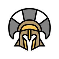 Helm Sparta Krieger Farbe Symbol Illustration vektor