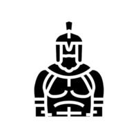 Gladiator Schlacht spartanisch römisch Glyphe Symbol Illustration vektor