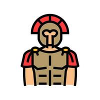 gladiator sparta krigare Färg ikon illustration vektor